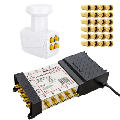Sat-Multischalter 5/8 Switch Satelliten Multiswitch 8 Teilnehmer Quattro LNB 4K - Bild 1 von 4