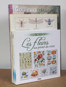 3 Bücher über den Kreuzstich Blumen Insekten Winterfarben 2006 - Bild 1 von 15
