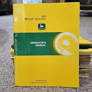 Manual de operador original OEM para esparcidor de estiércol John Deere 450 OM-W21426 - Imagen 1 de 4