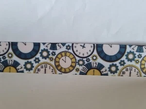 2 meters of steampunk clock print grosgrain ribbon 1" wide - Picture 1 of 1
