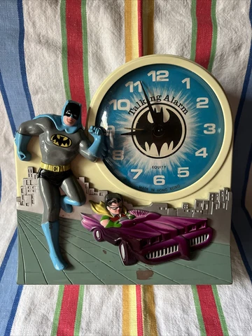 Batman & Robin Janex 1974 Talking Alarm Clock Jumping Jehosefat Working!! Cover