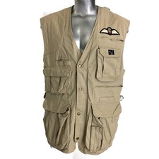 Banana Republic Original Mens Vintage 1986 Hunting Photography Vest Khaki Sz L