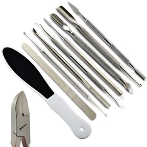 Podiatry Kit Ingrown Nail Clipper Cleaner Manicure Pedicure Cuticle Remover Tool - Picture 1 of 12