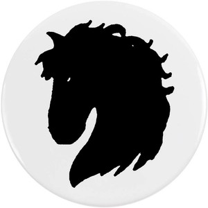 'Horse Head' Button Pin Badges (BB007633)