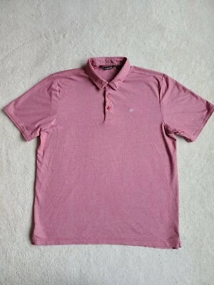 Camisa de golf Travis Mathew para hombre talla XL logotipo manga corta jaspeado rojo Foto 1 de 4