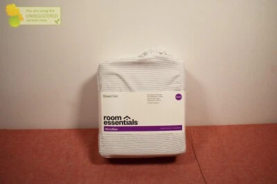 Room Essentials Striped Microfiber Sheet Set Blue Queen* - Image 1 of 2