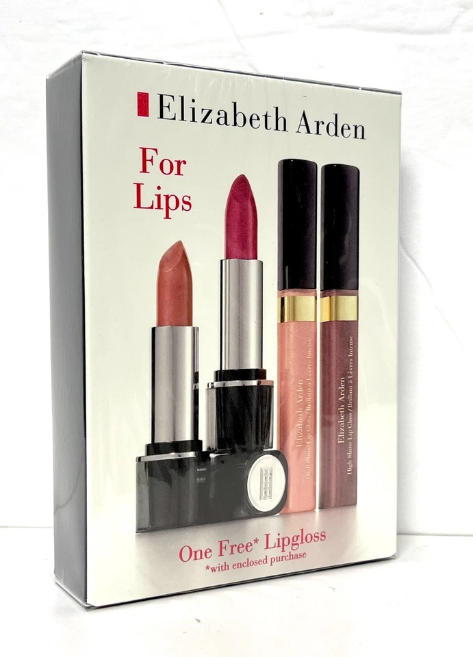 Lápiz labial y brillo de labios Elizabeth Arden 4 piezas lápiz labial tamaño completo y brillo labial Foto 1 de 2