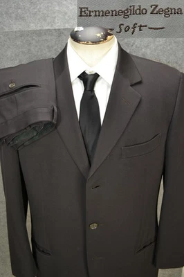 Traje Ermenegildo Zegna para Hombres 42R Marrón Oscuro Lana Suave 2 Piezas Suiza - 34x29 Foto 1 de 4