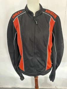 Harley Davidson Damen LG Reflective Orange/Schwarz Jacke Reflective Mesh, Biker - Bild 1 von 18