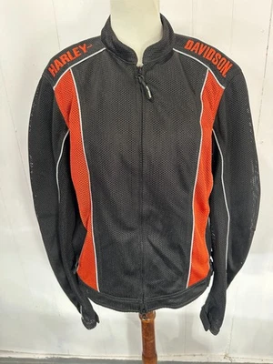 Harley Davidson Mujer LG Reflectante Naranja/Negro Chaqueta Malla Reflectante, Motociclista Foto 1 de 4