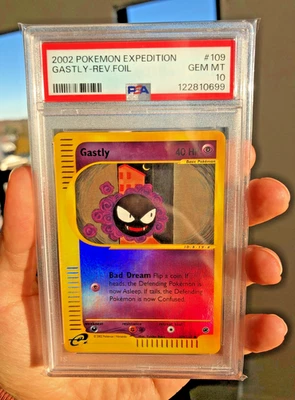 2002 Pokemon Expedition Gastly Reverse Foil 109/165 PSA 10 GEM MINT ~ POP 18! - Image 1 of 2