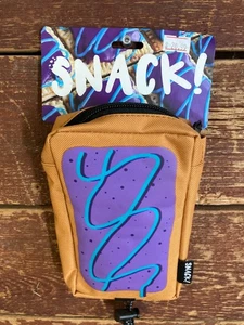 Snack! Pop Tart Pouch Bag Brown 3.75x1.22x6.50in Hook and Loop Straps - Picture 1 of 1