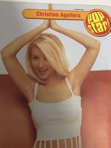 Christina Aguilera Magazine Pinup Picture Vintage Ephemera Print Ad - Picture 1 of 2