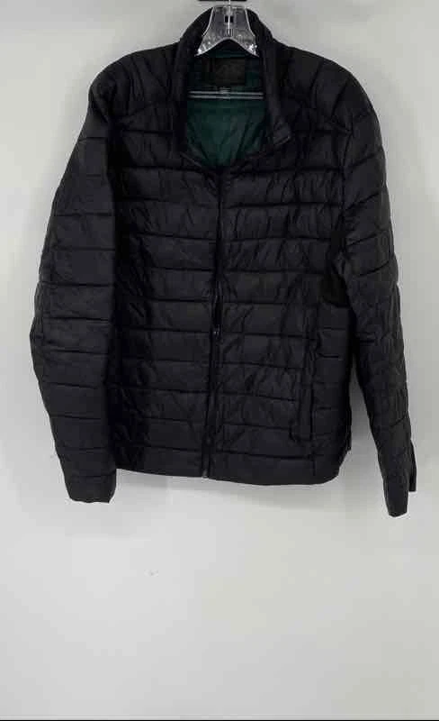 Michael Kors Mens Black Long Sleeve Full-Zip Winter Puffer Jacket Size Large - Image 1 of 4