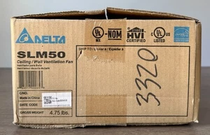 Delta SLM50 CEILING WALL VENTILATION FAN  50cfm 1.0 Sone  Breeze Slim Off White - Picture 1 of 2