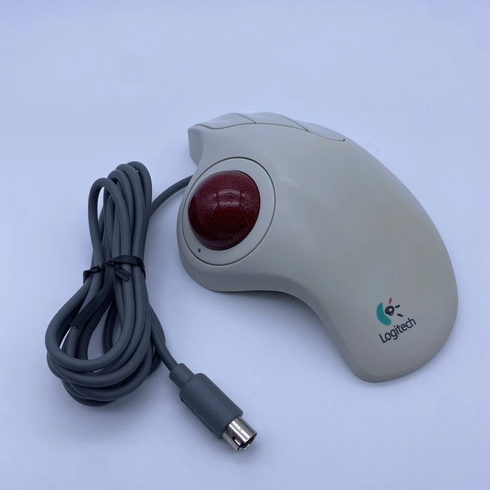 Logitech Trackman T-CH11 Marble Wheel USB Trackball Mouse Scroll Tested Working! - Image 1 of 4