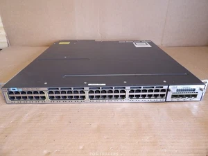 Switch di rete Cisco WS-C3750X-48PF-L V02 L3 48x Gigabit PoE+ - INCL C3KX-NM-1G - Afbeelding 1 van 14