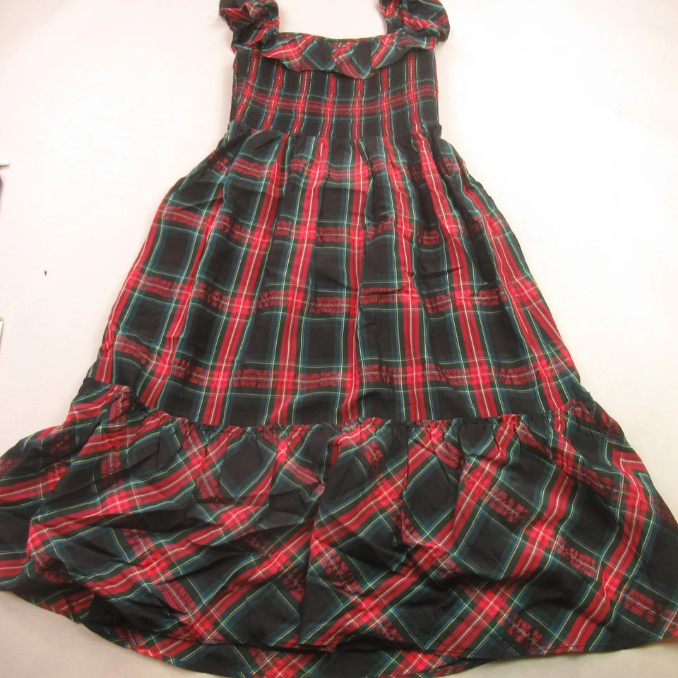 Vestido Vineyard Vines para mujer pequeño manga corta cuello redondo pulóver informal a cuadros Foto 1 de 4