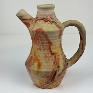 Vintage Nemadji Pottery American Indian Vessel Pitcher Glazed Inside 7.5 x6" USA - Picture 1 of 11