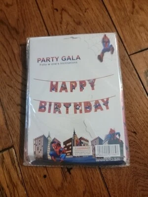 Banner de feliz aniversário do Homem-Aranha - Imagem 1 de 3