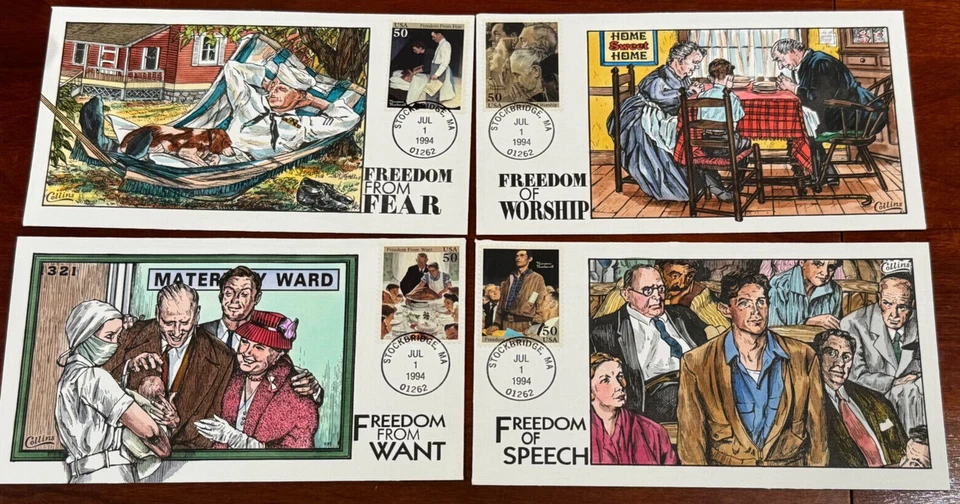 #2620-23 First Voyage of Columbus, Collins Hand-painted First Day Cover set of 4 - Image 1 of 4