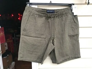 $ 59 Abercrombie Fitch Leinenmischung Pull-On Shorts dunkelgrün 7" INNENNAHT GRÖSSE, M, L  - Bild 1 von 5