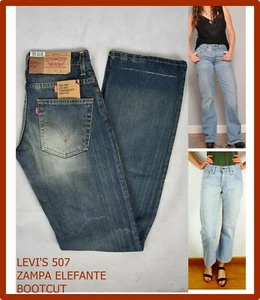 Levi's 507 Women's High Waist Elephant Bootcut Jeans W26 W27 W28 - Picture 1 of 31