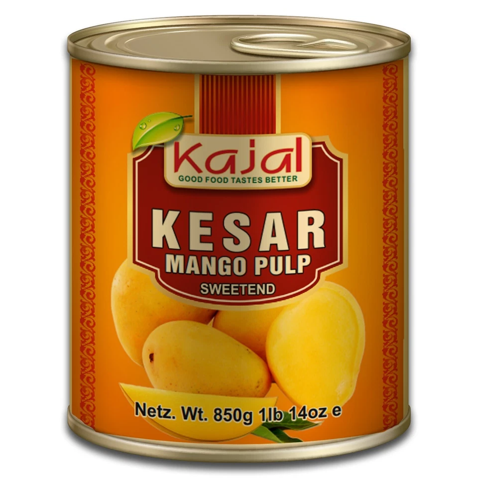 Kajal Premium Mangopüree Mango Pulp Kesar Mango Puree Mangomus Dessert 1 x 850g - Bild 1 von 2