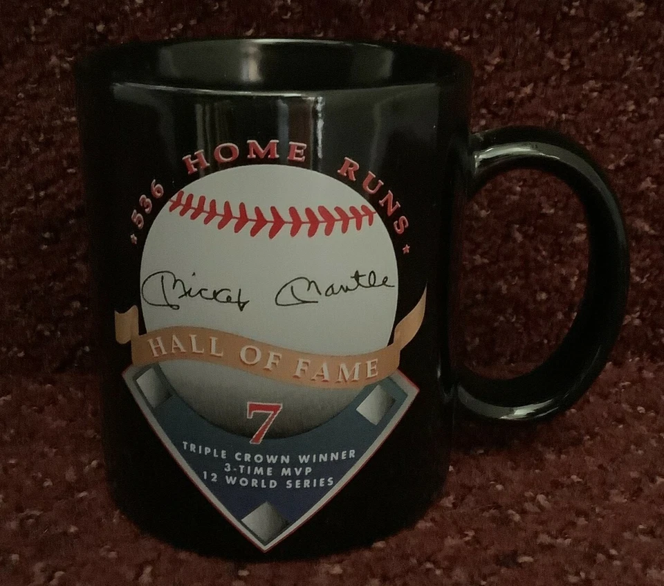 Mickey Mantle Coffee Mug Cup NY Yankees Baseball Hall of Fame 536 Home Runs  - Image 1 of 1