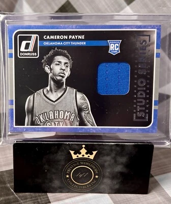 Cameron Payne 2015-16 Donruss Studio Series Rookie Jerseys Parche #14 OKC Suns RC Foto 1 de 2
