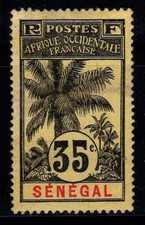 Senegal 1906 Yv. 39 Nuovo * 40% 35 c, palma