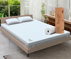Sleepy Owl Memory Foam Mattress Topper - Gel Infused Orthopedic Mattress Pad - Picture 1 of 6