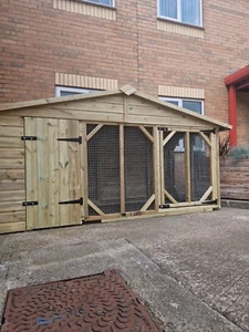Dog Kennel 12 x 4ft animal house by Benchmark Kennels - Picture 1 of 4