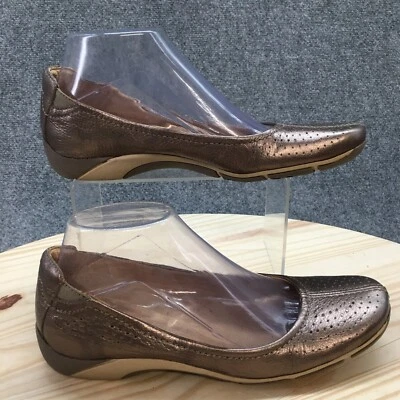 Naturalizer Zapatos Mujer 8 N Yadira Ballet Pisos Cómodos Marrón Cuero Metálico Foto 1 de 4