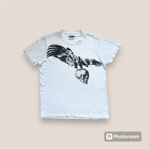 ๐ฅ๐ Vintage y2k emo skull velvet burnout t shirt Size Small - Picture 1 of 8