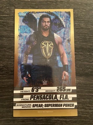 Roman Reigns - WWE Slam Attax 10th Edition Large Topper Trading Card - Image 1 of 2