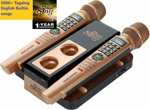 NEW MAGIC SING Karaoke E5+ 5000+ Tagalog/Eng songs WiFi 2 Wireless Mic 1YR sub - Picture 1 of 10