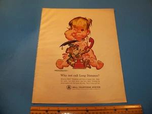 Anuncio impreso original de revista vintage 1964 ""Baby Crying"" teléfono campana ""Baby Crying - Imagen 1 de 2