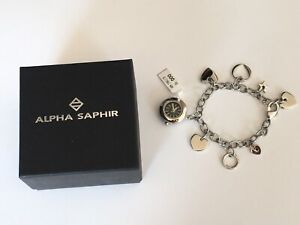 Damen Armbandkette, Uhr,Kette,Alpha Saphir Herz,Geschenk NEU, OVP