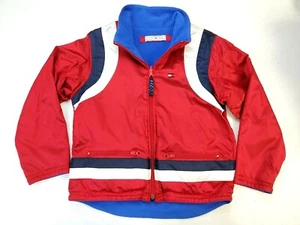 Tommy Hilfiger 90s Reversible Cremallera Completa Bloque de Color Polar Abrigo Chaqueta Juvenil M - Imagen 1 de 8