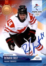 Renata Fast Signed 2022 By Beijing Olympics Womens Hockey Card PWHL Toronto