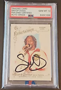 Snoop Dogg autografato/firmato a mano 2014 Allen and Ginter #23 Snoop Lion - PSA - Foto 1 di 15