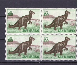 Francobolli San Marino 1965 Animali Preistoria 100 L MNH QUARTINA SAS697 - Picture 1 of 1