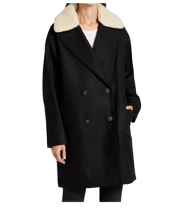 Rag & Bone Mina Cocoon Wool Coat Black Ivory Size Medium retails $1095 - Picture 1 of 9