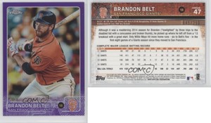 2015 Topps Chrome Purple Refractor /250 Brandon Belt #47