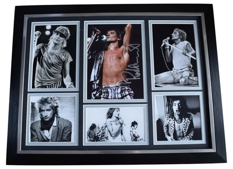 Rod Stewart Signed Autograph framed 16x12 photo display Music Faces Sailing COA Cover