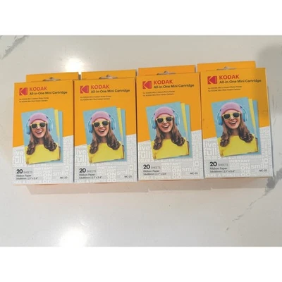 NEW Kodak All-in-One Mini Cartridge MC-20 Instant Photo Paper 20 Sheets Lot of 4 - Image 1 of 4