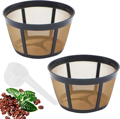 2 Pack Reusable Coffee Filter Replacement for BUNN 8 10 12 Cup Coffee Maker and  Foto 1 de 4