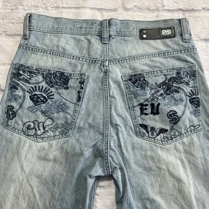 Ecko Unltd Herren Jorts Denim Shorts 30 (Maße 32) bestickt Diamant $ - Bild 1 von 14