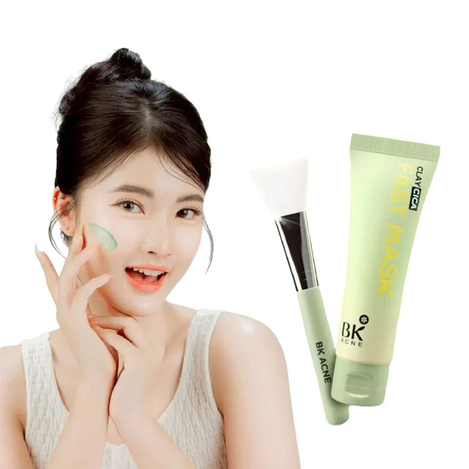 2x BK Acne Clay Cica Fast Mask Calm & Poreless Skin Oil Control 50g - Image 1 of 4